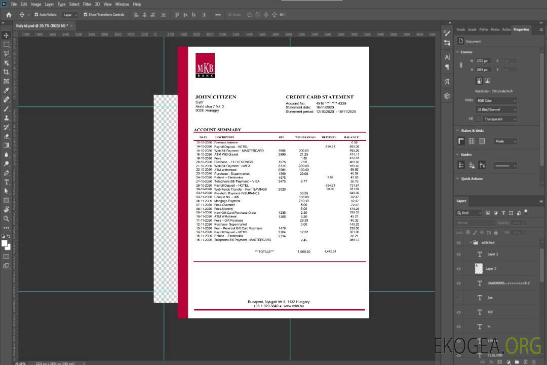 Hongrie Banque MKB template